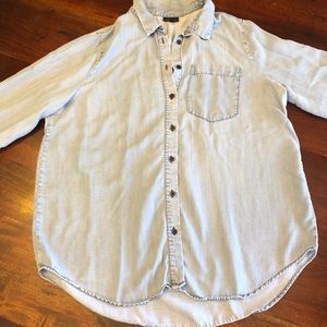 Who What Wear Chambray Button Down Shirt